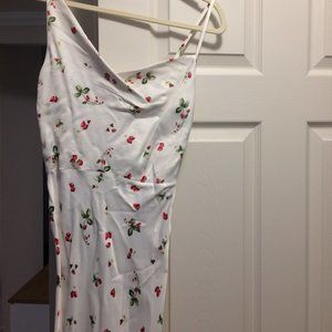 NWT H&M Strawberry Midi Bias Cut Dress XS